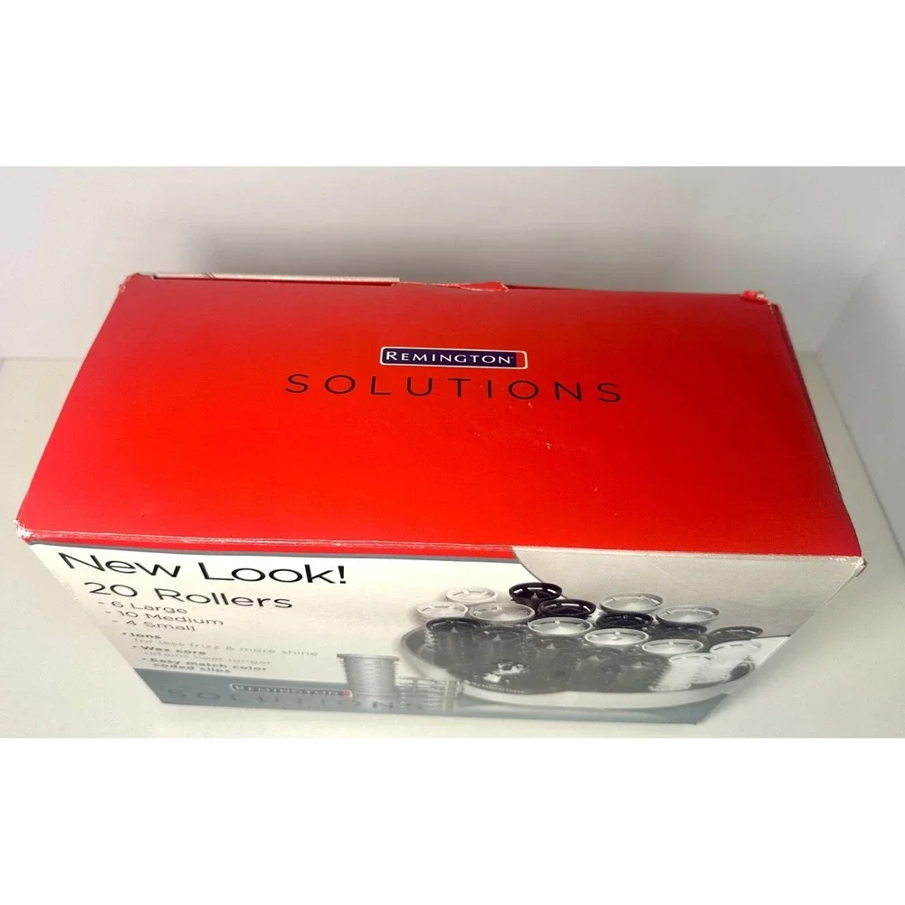 Remington Solutions H-1080i 20 Hair Curlers with Clips Ionic Complete w/ Box